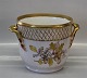 Old Royal 
Copenhagen  
Curved 
Flowerpot 16 cm 
Decorated with 
gold and oak - 
leaves.  In 
mint and ...
