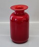 Old Red Glass vase 19 cm