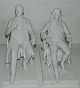 Pair of figures in bisque of Ludvig Holberg & Adam Oehlenschläger B&G 19th. 
century.