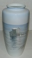 B & G porcelain vase with beach scene