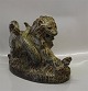 Royal Copenhagen Art Pottery
21857 RC Lion and snake 26 x 36 cm, Knud Kyhn, August 1961