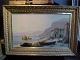 Painting by 
Harald 
Schumacher. 
Born 1836 in 
Copenhagen. 
Signed "H.S.". 
View from the 
Napolibay ...