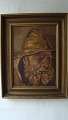 Ubekendt 
kunstner (20 
årh):
Portræt af 
fisker med 
pibe, Skagen.
Olie på lærred 
monteret på ...