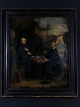 18 c. Italian 
Old Master. 2 
monks eating 
lunch, 
cathedral in 
the background. 
Painting of 
high ...