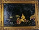 Oil on canvas, 
unsigned, 
unknown artist. 
Naked women in 
landscape. 
Approximately 
...