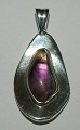 Purple stone in Sterling Silver Pendant by Rudolf Andresen