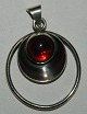 Pendant in silver and amber of N. E. From