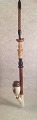 Antique old 
long pipe with 
red deer.
