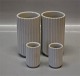 Original White Ribbed Lyngby Vases