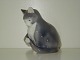 Bing & Grondahl 
Figurine, Grey 
Cat.
Decoration 
number 1553.
Factory First.
Measures 9 ...