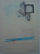 Poul Esting 
(født 1943):
Komposition - 
Collage 1983.
Blandform 
(Foto, blyant, 
pastel mm) på 
...
