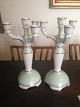 Bing & Grondahl 
Pair of 4-Arm 
Candelabra's in 
mint green and 
with gold. 
Measures 38,5cm 
and is ...