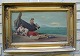 Maleri 
antagelig af 
Carl Frederik 
Sørensen 
marinemaler 
F:1818 D:1879
Personer ved 
båd og ...