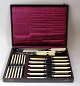 Knife set, c. 
1900, Holland 
in matching 
box, consisting 
of 12 dinner 
knives and 12 
lunch knives, 
...