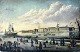 Russisk 
kunstner (19. 
årh.): 
Vinterpaladset 
ved Neva floden 
i Sant 
Pedersborg. 
Håndkoloreret 
...