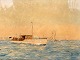 Tufnell, Eric 
Erskine Campell 
(1888 - 1979) 
England: 
Skibsportræt af 
M.Y. Lilida. 
Motorbåd. ...