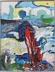 Nielsen, Hans 
Helge (1942-): 
Light. Oil on 
canvas. Sign .: 
Monogram HN 
1988. Also 
signed on the 
...
