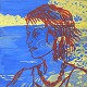 Reinau, Birthe 
(1955 -) 
Denmark: Red 
Ruth on 
Veranka, 
Hungary. 
Acrylic on 
canvas. Signed 
on the ...