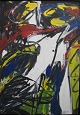 Strauch, Diri 
(1940 -) 
Germany: 
Composition. 
Acryl on paper 
/ cardboard. 50 
x 36 cm. Signed 
.: ...