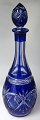Bohemian blue 
crystal 
decanter, 20th 
century.