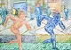 Schmidt Hansen, 
Finn (20th 
century) 
Denmark: 
Composition. 
Acrylic on 
plate. 72 x 102 
cm. Signed: ...