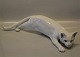 Large Royal Copenhagen white cat 0059 C. F. Liisberg 1896 12 x 46 cm