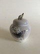 Royal 
Copenhagen Art 
Nouveau lidded 
vase with 
grasshopper and 
butterfly No 
1528/254. 
Measures ...