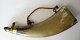 Powder Horn 
brass / horn, 
Denmark 19th 
century.