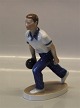 Bing and 
Grondahl B&G 
2488 Bowling 
boy 21 cm OB 
Marked with the 
three Royal 
Towers of ...