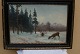 A. Lefelt, oil 
on canvas
Winter Scene 
with Deer
Sign: A. 
Lefelt
Size with 
frame: 76 x 
56cm(2' ...