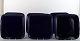 Deco ceramics, Sweden. 6 dark blue ceramic plates.