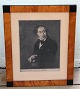 Etching Hans 
Christian 
Andersen after 
C.A. Jensen 
(Pinxit) made 
by H. Grønholt 
(Sculp) 46.5 x 
36 ...