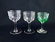 Murrat. 
Holmegaard 
1900-1940
Rød vin, højd 
fra 12-13 cm. 
Pris 125/150 kr 
per stk
Hvid vin ...