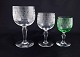 Glasservice til 
12 personer med 
gouillocheret 
bort fra 
1920'erne.
Bourgogne glas 
/ Ølglas. H. 
...