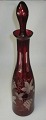 Bohemian 
crystal 
decanter 20th 
century. Clear 
crystal mass 
with red 
overlay. 
Overlay carved 
with ...