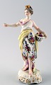 Antique porcelain figurine in Meissen style, late 19c. Overglaze.