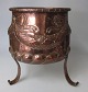 Haraldskjaer 
Copper Factory 
flowerpot, 19th 
century. 
Denmark. 
Decorated on 
the body with 
...