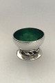 Georg Jensen 
Magnolia 
Sterling Sølv 
Saltkar No 2A. 
(Grøn) Måler H 
3.5 cm Diam 5 
cm