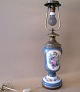 Porcelænslampefod 
bemalet, 
Frankrig 
1870-80