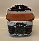 Royal 
Copenhagen 
Aluminia 
fajance 132-261 
Fantasifugl på 
saltkar med 
trælåg 15 x 16 
cm Beth ...