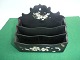 Letter holder 
in lacquered 
wood, England 
approx 1860.
15cm. high, 
17cm. wide and 
8cm. deep.