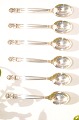 Georg Jensen 
bestik 
Kongemønster, 
sterling sølv 
925. Konge 
sølvbestik.  
Konge Mokkaske 
# 035, ...