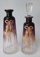 Tyske parfume 
flaconer. o. 
1890. Ludwig 
Moser, 
Karlsbad. 12 
sidet konisk 
klart og violet 
...