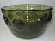 Hadeland glas 
bowle, 7019, 
Norge, 20. årh. 
Grønligt glas. 
Med 
dekorationer på 
siden. H. 15.5 
cm. ...
