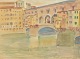 Winsløw, Lasse 
Nielsen (1911 - 
2006) Danmark: 
Ponte Vecchio, 
Firenze. 
Akvarel. 
Signeret.: 
Lasse ...