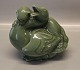 Royal Copenhagen Art Pottery 3108-1 RC Duck and Stoat 20 x 21 cm  Knud Kyhn 
Celadon
