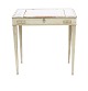 Writing desk, grey/white decorated. Manufactured around 1800