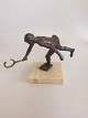 Royal 
Copenhagen 
Bronze 
statuette 
Sterett-
Gittings Kelsey 
Tennis spiller 
fra 1976. 
Måler ...