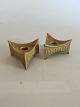 Bing and 
Grøndahl Jens 
Quistgaard 
Triangular Pair 
of Candlesticks 
from the Relief 
Series. ...