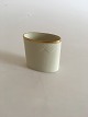 Bing & Grondahl 
Aakjaer Oval 
Toothpick Cup 
No 183. Creme 
with Gold 
Border. 7 cm. 
In good 
condition.